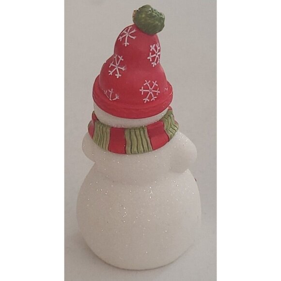 Hallmark Keepsake A Happy Little Snowman Ornament Cardinal Glittery 2005 - Picture 3 of 12